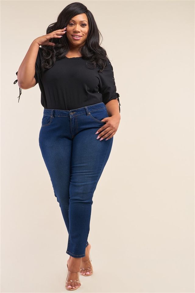 Plus Size So Chic - Just Blue Straight Jeans