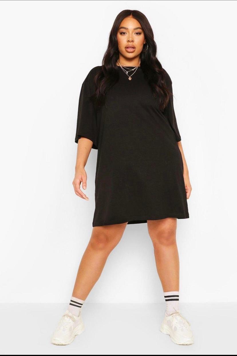 Plus Size So Chic - Black Basic Φόρεμα – Μπλούζα