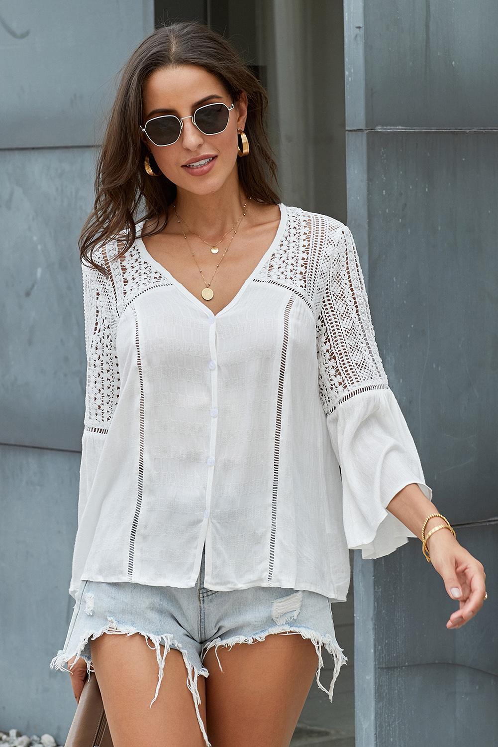 Plus Size So Chic - So Chic Boho Blouse In White