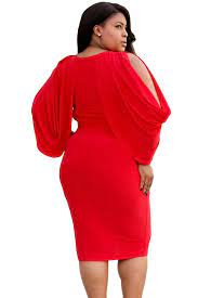 Plus Size So Chic - Red Fire Midi Dress