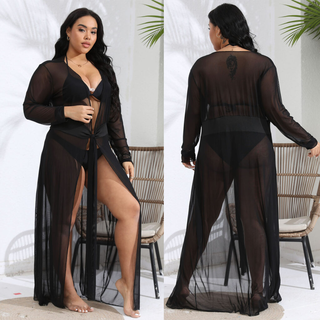 See Through Beach Cover Up Μεγάλο Μέγεθος – 1556