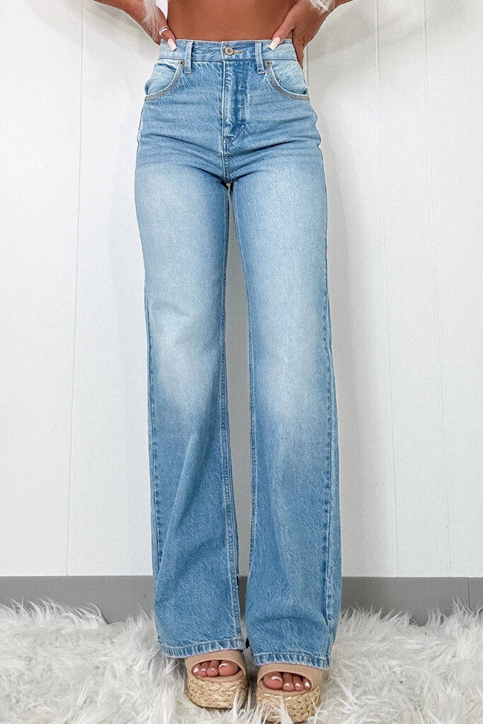 Plus Ψηλόμεσο Straight Jeans – 5558